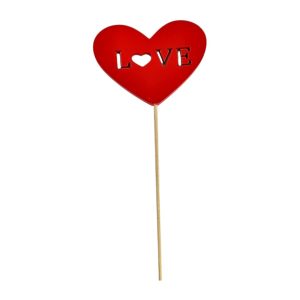 לב love על מקל